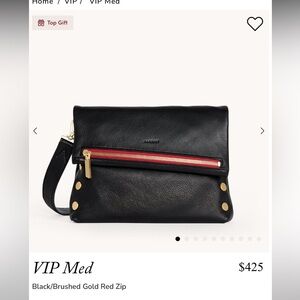 VIP MED Hammitt Black/Brushed Gold Red Zip